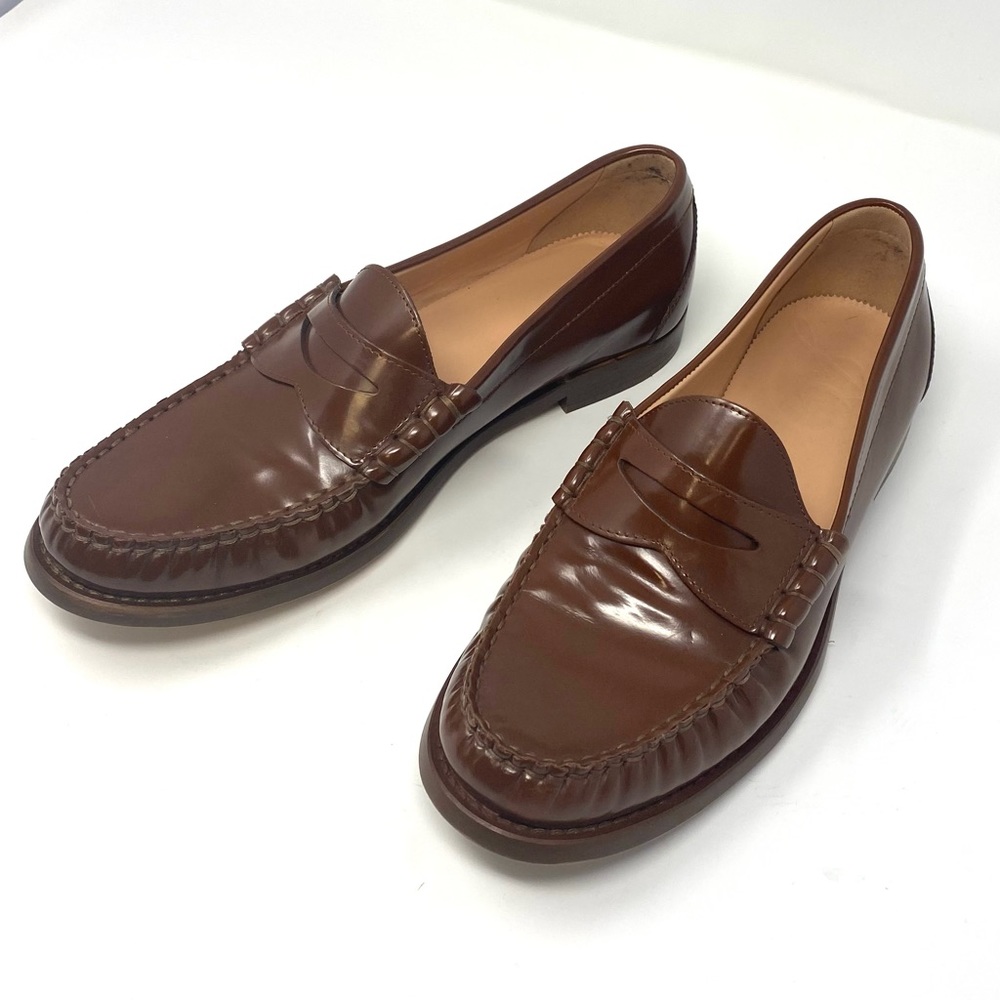 J. Crew Women's Winona Penny Loafers in Spazzolato Leather Size 10